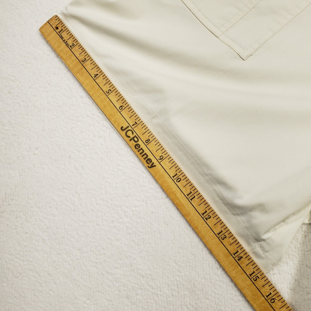 Sportif USA Cargo Shorts Mens 46 Ivory Off White Stretch Utility Hiking Pockets - Picture 7 of 8